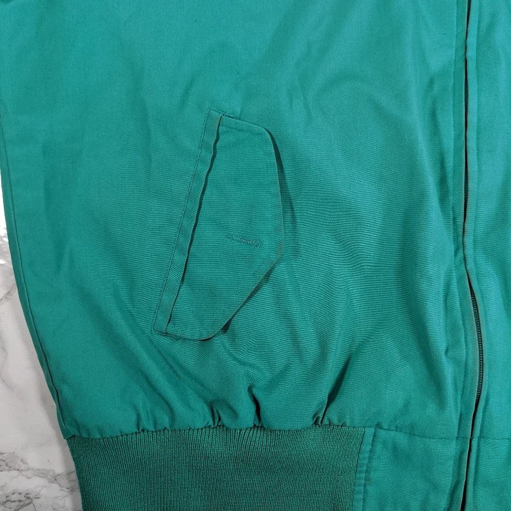 Vintage Lands End Golf Style Teal Jacket Large